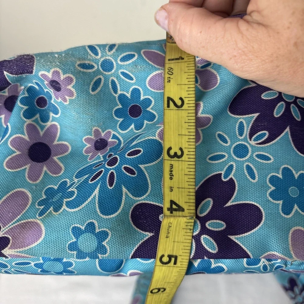 LL Bean Junior Backpack Floral Blue Purple